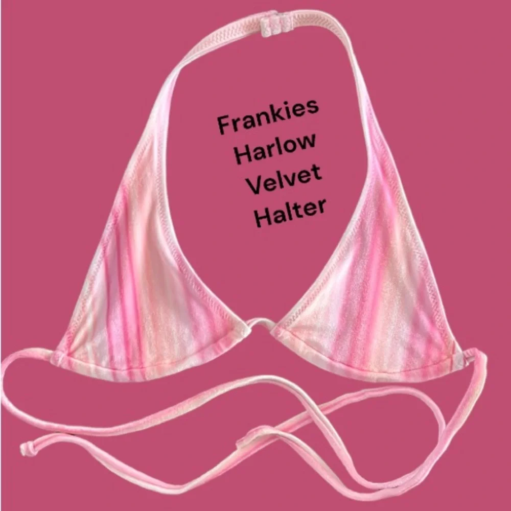 Frankie's Harlow Striped Velvet Bikini Top